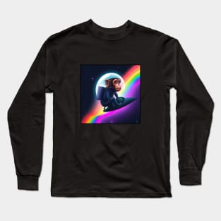 Rainbow Space Monkey Long Sleeve T-Shirt